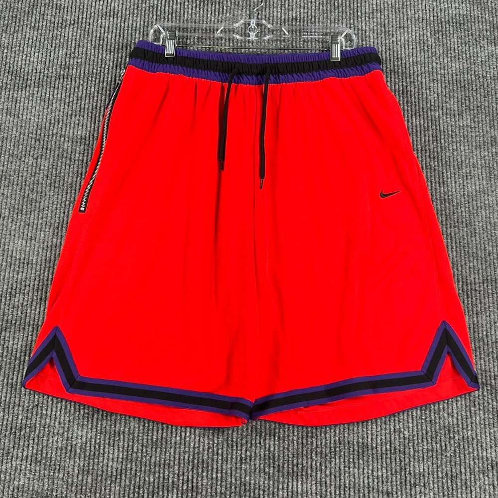 Nike Dri Fit Shorts Mens XL Extra Large Red Purple Gym Workout Dri Fit Drawstrin